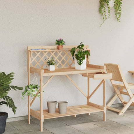 Table d'empotage Vidaxx avec treillis en bois de pin massif