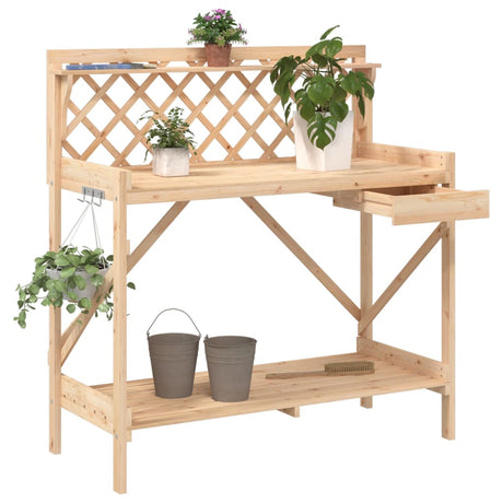 Table d'empotage Vidaxx avec treillis en bois de pin massif