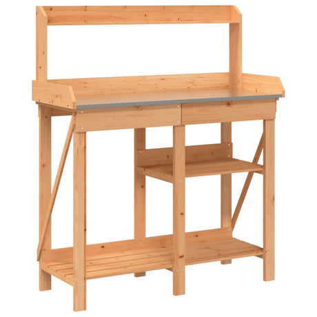VidaXL banc d'empotage avec étagères, bois de pin massif, marron