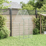 Vidaxl Chicken Coop 100x100x190 cm de acero galvanizado de color plateado