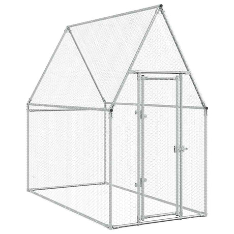 Poulailler Vidaxx 200x100x190 cm acier galvanisé couleur argent