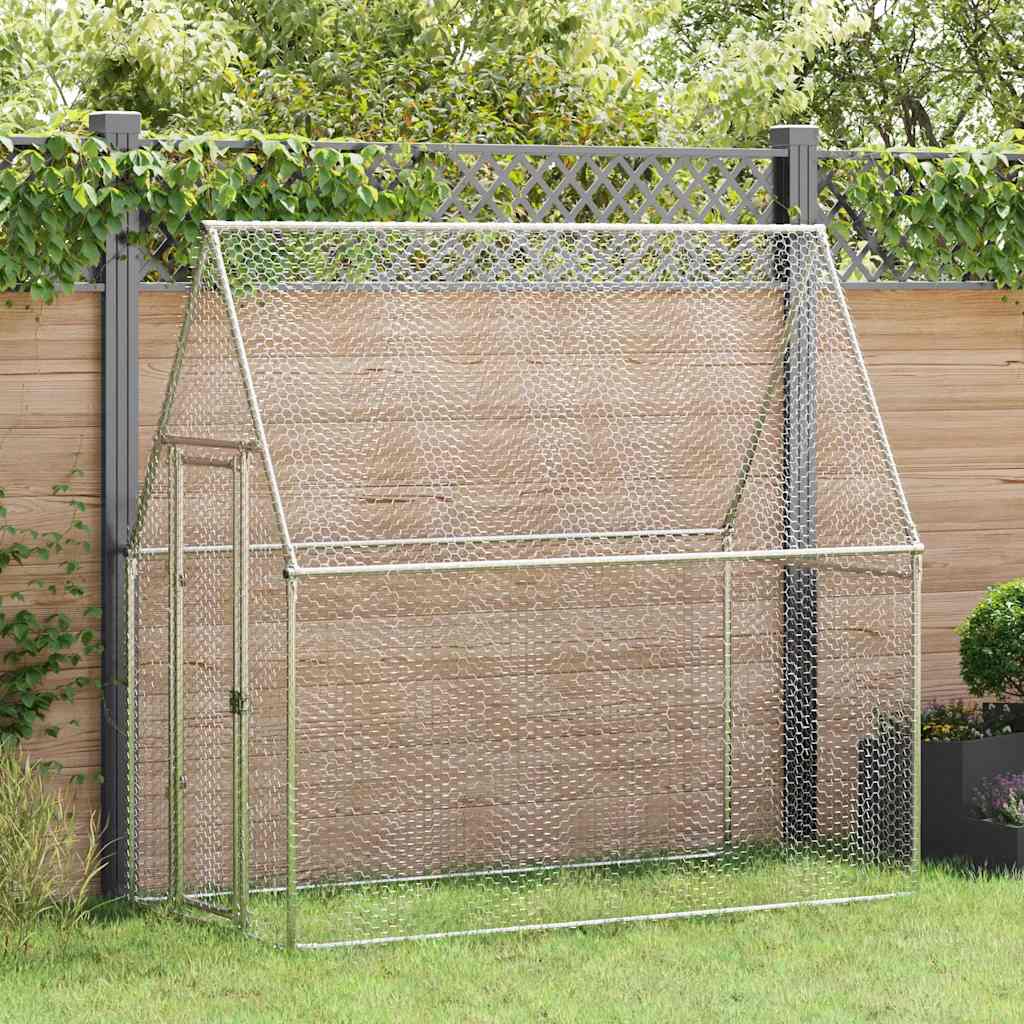 Poulailler Vidaxx 200x100x190 cm acier galvanisé couleur argent