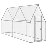 Poulailler Vidaxx 400x100x190 cm acier galvanisé couleur argent
