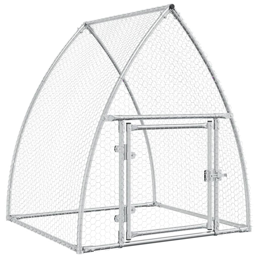 Vidaxl Chicken Coop 100x105x120 cm galvanizované ocelové stříbrné barvy