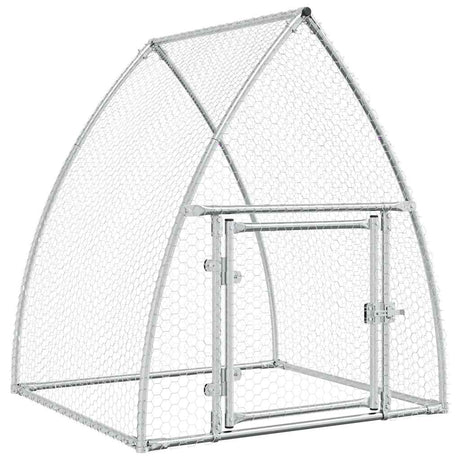 Poulailler Vidaxx 100x105x120 cm acier galvanisé couleur argent