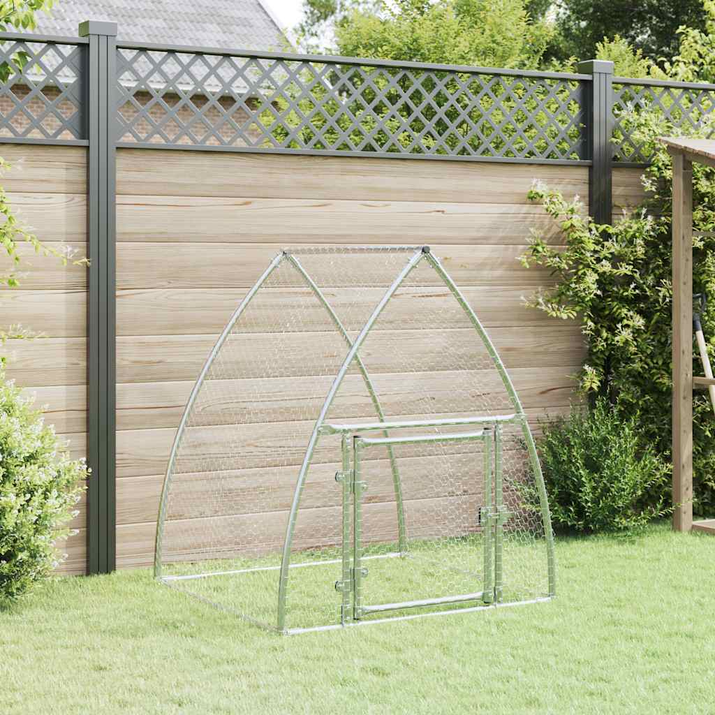 Poulailler Vidaxx 100x105x120 cm acier galvanisé couleur argent