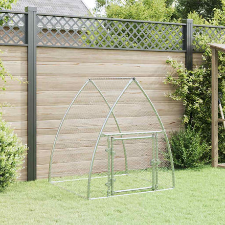 Poulailler Vidaxx 100x105x120 cm acier galvanisé couleur argent