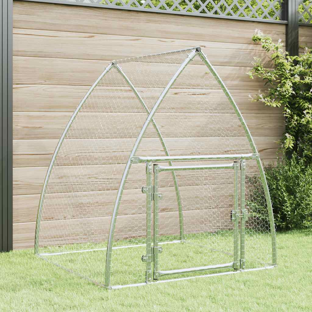 Poulailler Vidaxx 100x105x120 cm acier galvanisé couleur argent
