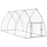 Vidaxl Chicken Coop 300x105x120 cm verzinkter Stahl silberfarben