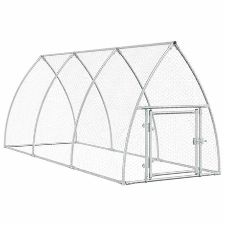 Poulailler Vidaxx 300x105x120 cm acier galvanisé couleur argent