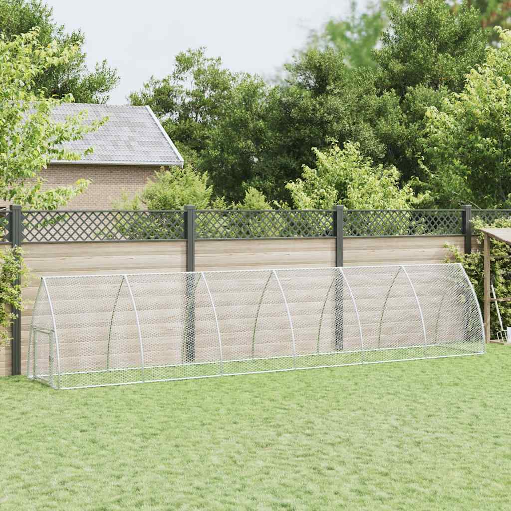 Poulailler Vidaxx 600x105x120 cm acier galvanisé couleur argent
