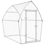 Vidaxl Chicken Coop 200x105x182 cm galvanizované ocelové stříbrné barvy