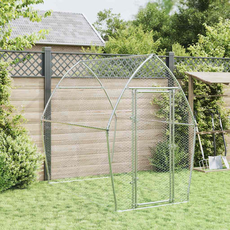 Poulailler Vidaxx 200x105x182 cm acier galvanisé couleur argent