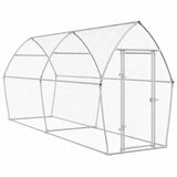 Poulailler Vidaxx 400x105x182 cm acier galvanisé couleur argent