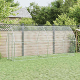 Poulailler Vidaxx 400x105x182 cm acier galvanisé couleur argent