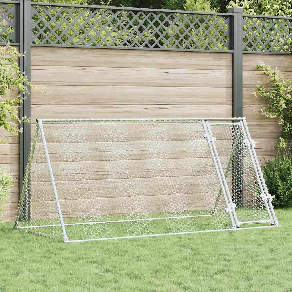 Poulailler Vidaxx 200x105x91 cm acier galvanisé couleur argent