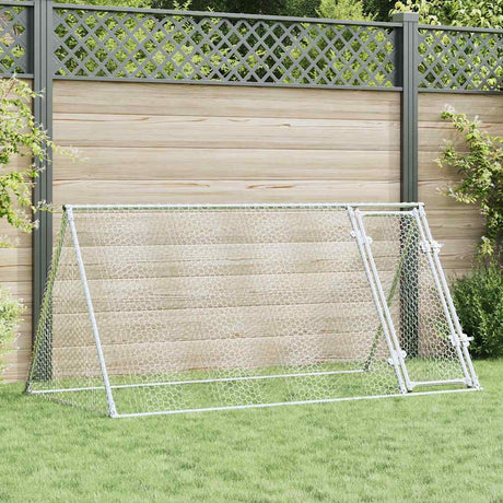 Poulailler Vidaxx 200x105x91 cm acier galvanisé couleur argent