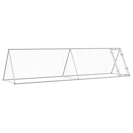 Poulailler Vidaxx 400x105x91 cm acier galvanisé couleur argent