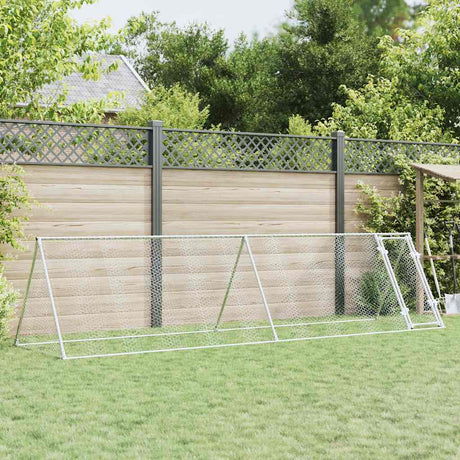 Poulailler Vidaxx 400x105x91 cm acier galvanisé couleur argent