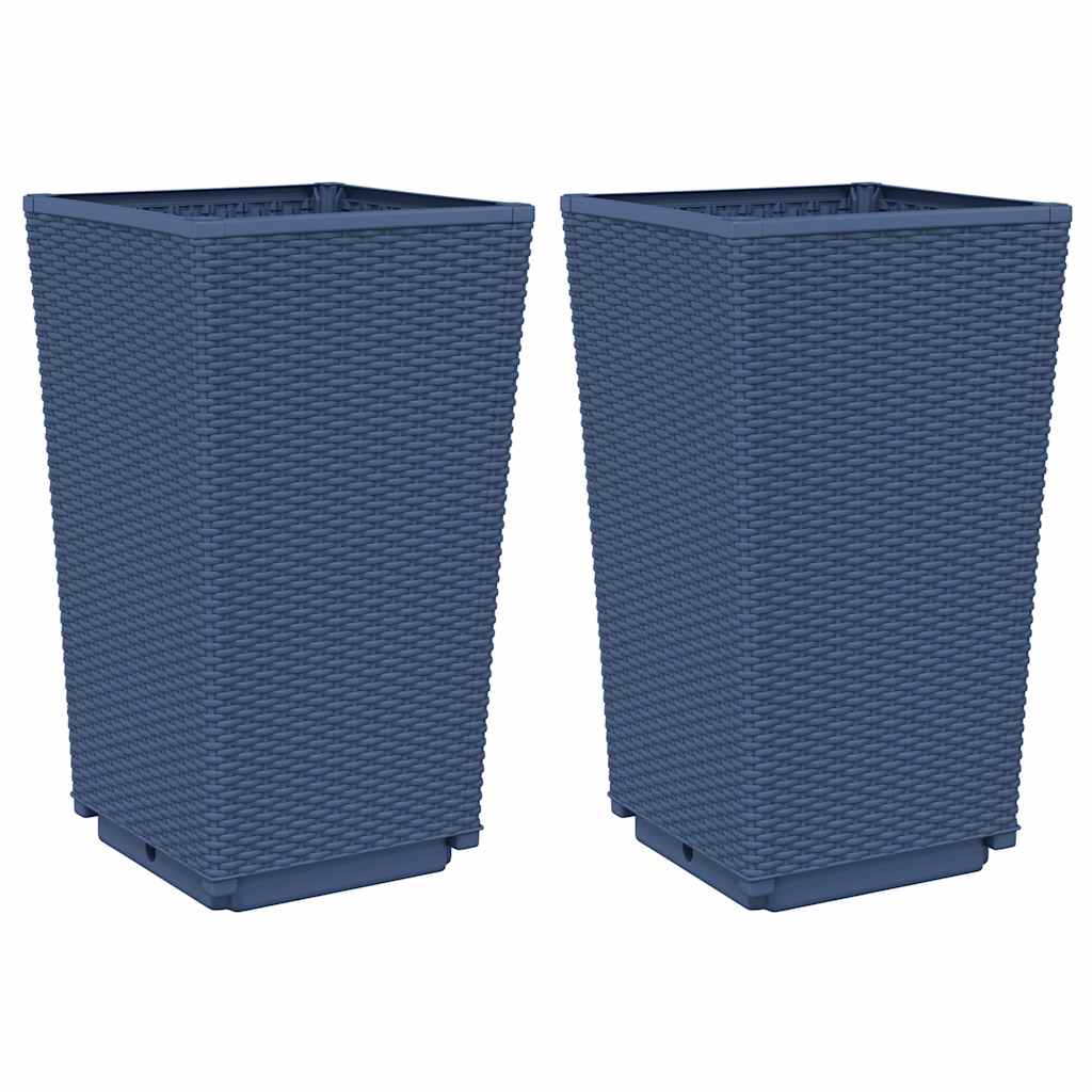 Vidaxx jardinières 2 pcs 32,5x32,5x57 cm polypropylène gris