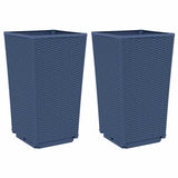 Vidaxx jardinières 2 pcs 32,5x32,5x57 cm polypropylène gris