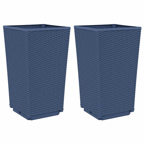 Vidaxx jardinières 2 pcs 32,5x32,5x57 cm polypropylène gris