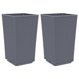 Vidaxl Planters 2 ST 32,5x32.5x57 cm Polypropen Grey