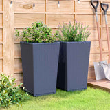 Vidaxx jardinières 2 pcs 32,5x32,5x57 cm polypropylène gris
