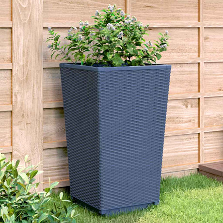 Vidaxx jardinières 2 pcs 32,5x32,5x57 cm polypropylène gris
