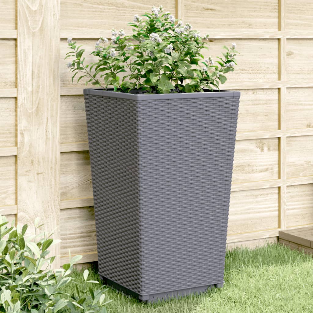 Vidaxl Planters 2 ST 32.5x32.5x57 cm polypropengrå