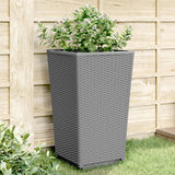 Vidaxx jardinières 2 pcs 32,5x32,5x57 cm polypropylène gris clair