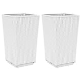 Vidaxx jardinières 2 pcs 32,5x32,5x57 cm polypropylène blanc
