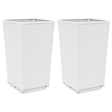 Vidaxl Planters 2 ST 32.5x32.5x57 cm en polypropène blanc