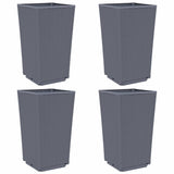 Vidaxl Planters 4 ST 32.5x32.5x57 cm polypropengrå