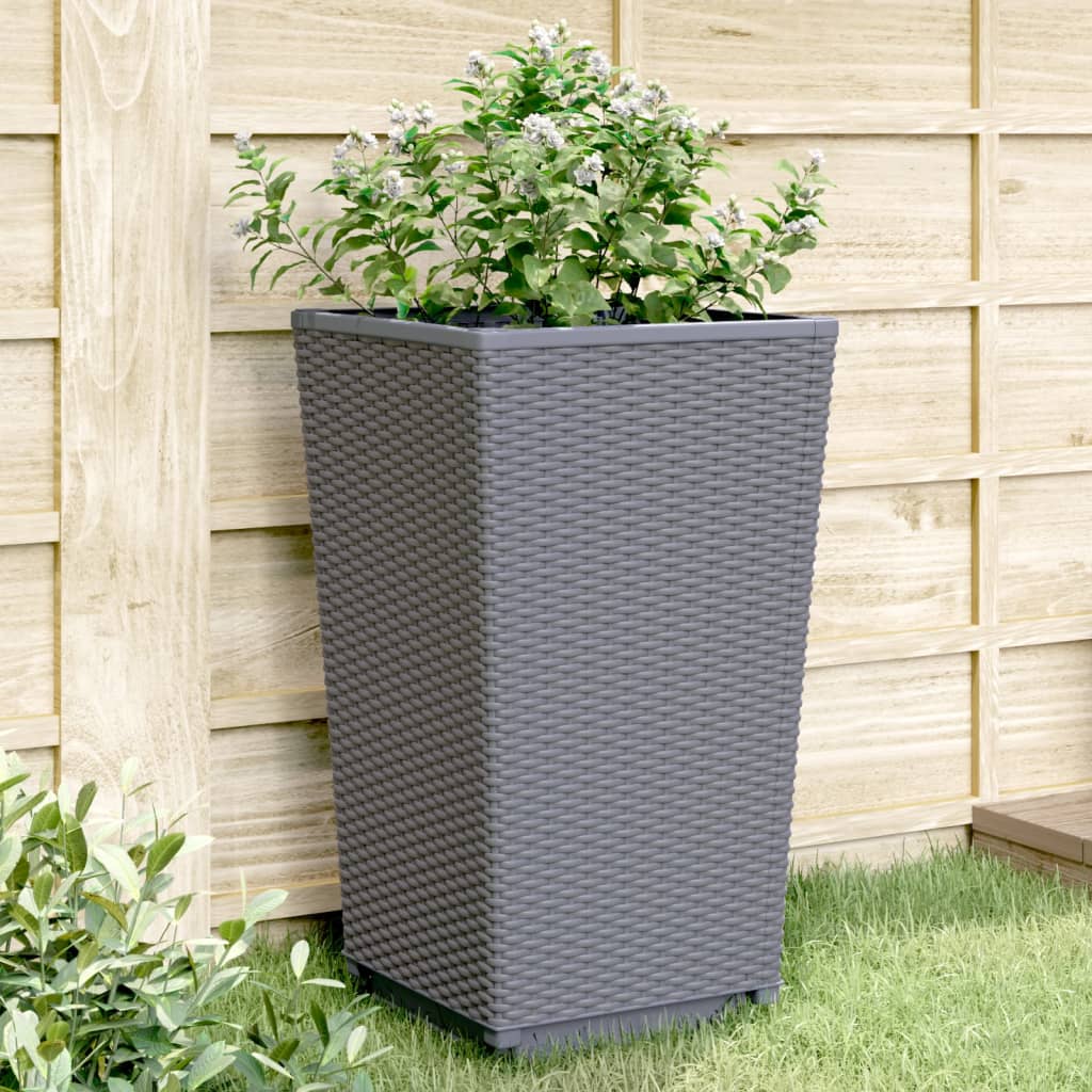 Plantadores Vidaxl 4 ST 32.5x32.5x57 CM Polypropene Gray