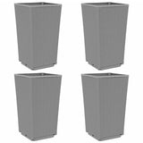 Vidaxx jardinières 4 pcs 32,5x32,5x57 cm polypropylène gris clair