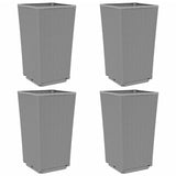 Vidaxl Planters 4 St 32,5x32,5x57 cm polipropensko svetlo sivo