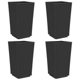 Vidaxx jardinières 4 pcs 32,5x32,5x57 cm polypropylène noir