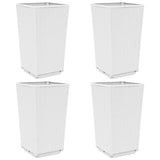 Vidaxl Planters 4 ST 32.5x32.5x57 cm en polypropène blanc