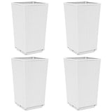 Vidaxx jardinières 4 pcs 32,5x32,5x57 cm polypropylène blanc
