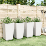 Vidaxx jardinières 4 pcs 32,5x32,5x57 cm polypropylène blanc