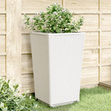 Vidaxx jardinières 4 pcs 32,5x32,5x57 cm polypropylène blanc