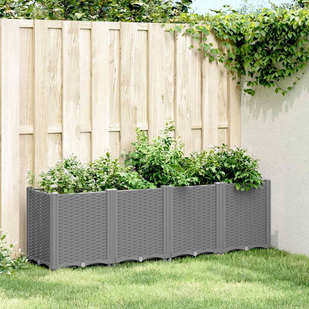 Vidaxx jardinière 160x40x53 cm polypropylène gris clair