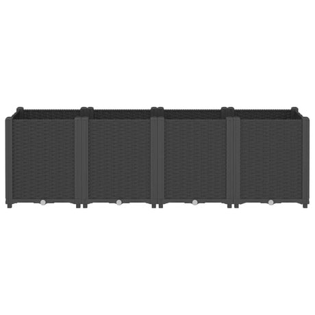 Vidaxx jardinière 160x40x53 cm polypropylène noir
