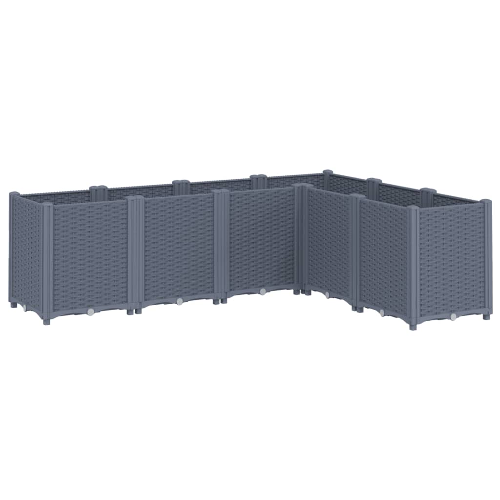 Vidaxl Planning Box 160x120x53 cm Polypropene Gray