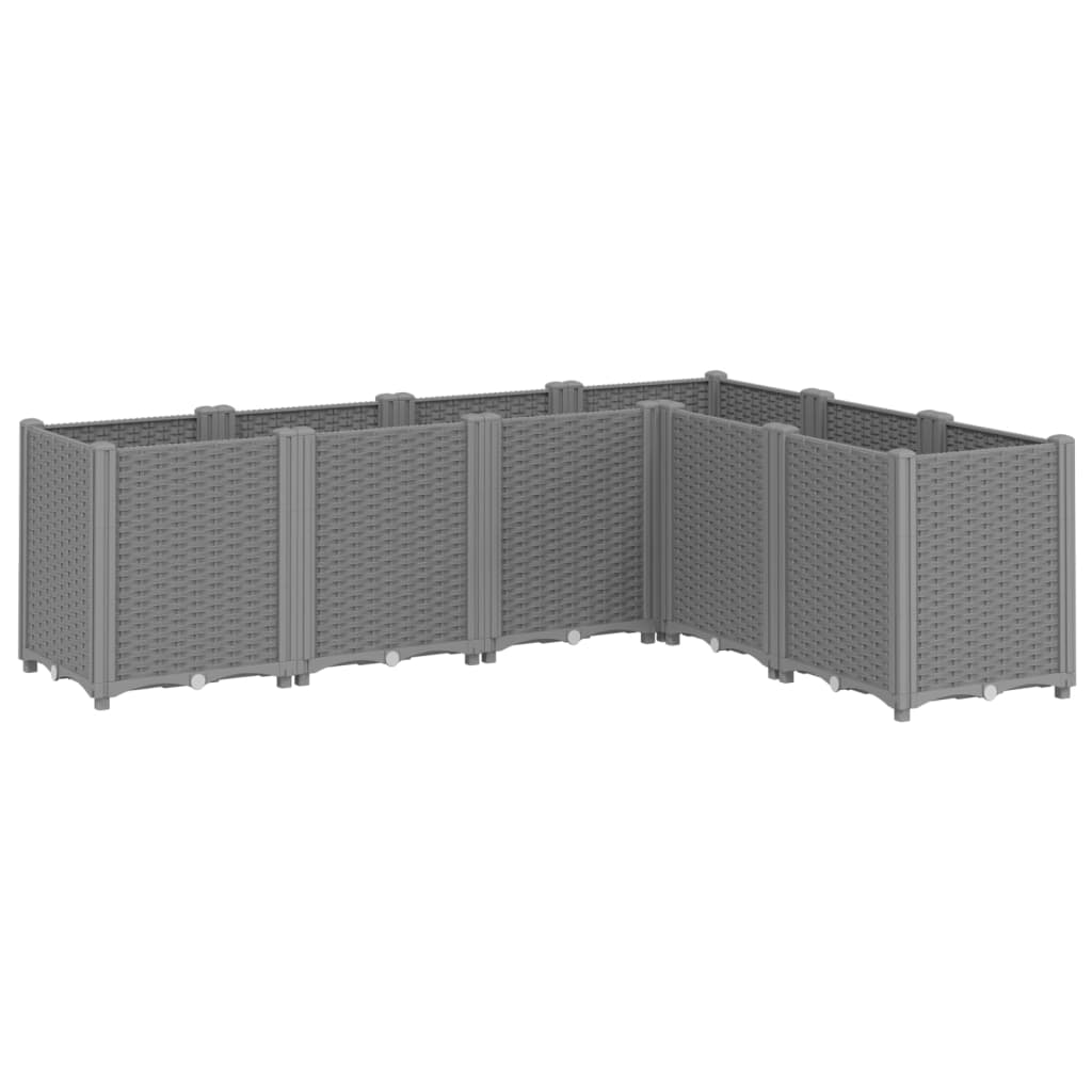 Vidaxx jardinière 160x120x53 cm polypropylène gris clair
