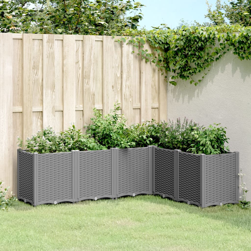 Vidaxx jardinière 160x120x53 cm polypropylène gris clair