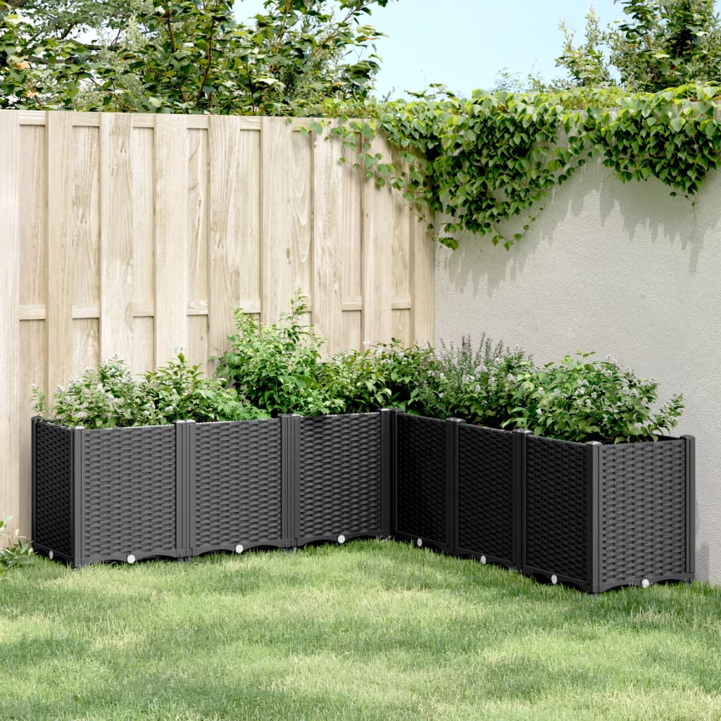 Vidaxx jardinière 160x160x53 cm polypropylène noir