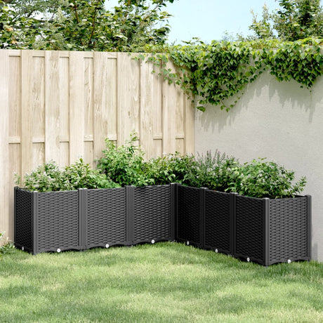 Vidaxx jardinière 160x160x53 cm polypropylène noir