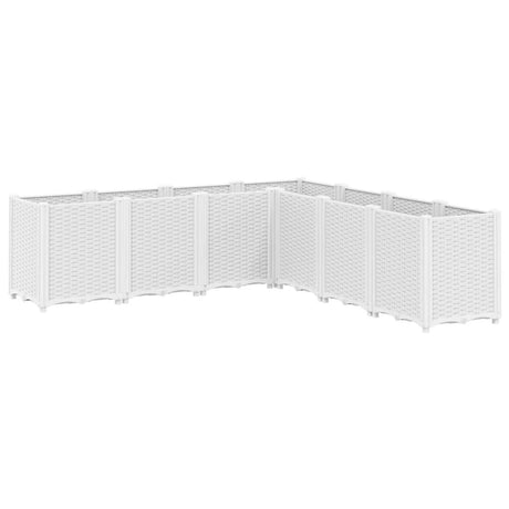 Vidaxl plantenbak 160x160x53 cm polypropeen wit